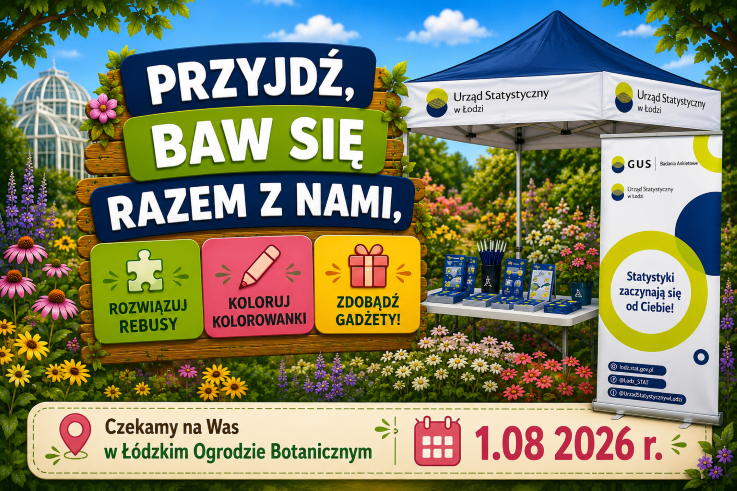 Plakat promujący konkursy w Ogrodzie Botanicznym